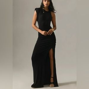 Anthropologie MISHA Slim Black Asymmetrical Dress Medium EU 38